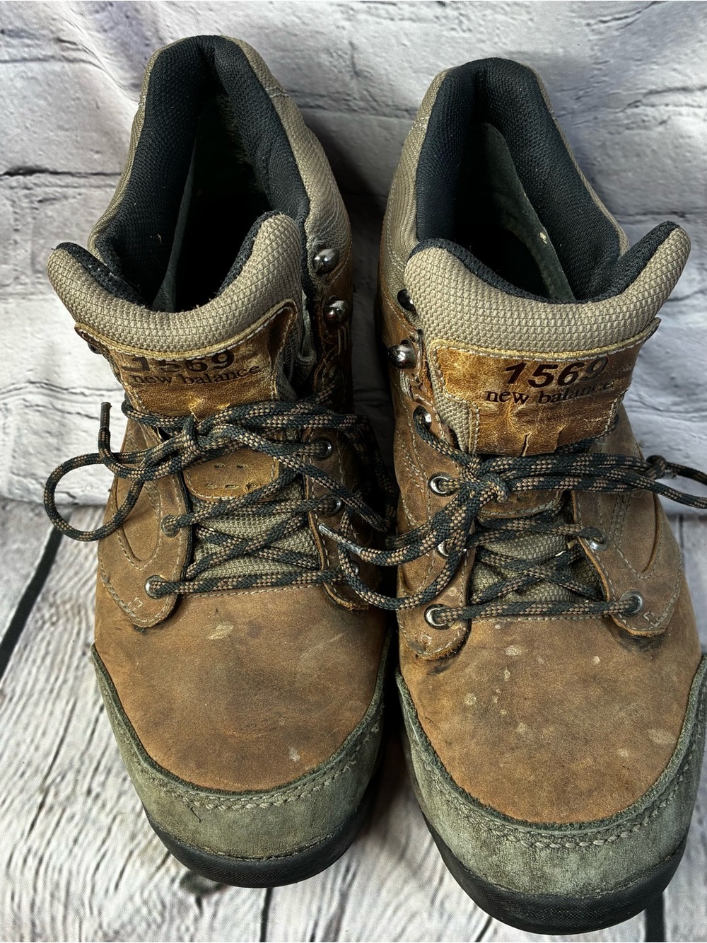 New Balance 1569 Men’s Sz 12 Gore-Tex Brown Leather Hiking Boots MW1569BR AS IS - Picture 5 of 10